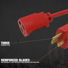 25' Ft 14/3 SJTW Standard Outdoor Red Extension Cord Cable 2407SW8804 (Pack Of 12)