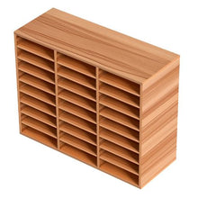 27-Compartment MDF Literature Organizer Mail Center with Adjustable Shelves – (White)