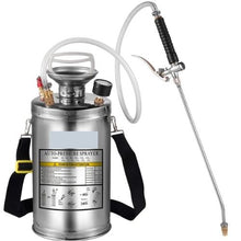 1.5-Gallon Stainless Steel Sprayer 16-Inch Wand 3.3-Ft Hose Pressure Gauge & Adjustable Nozzle
