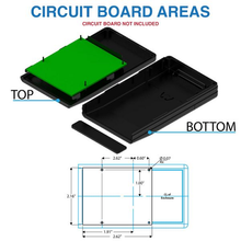 2.40"W x 4.15"L x 0.85"H Faceplate Handheld Enclosure Without Pocket Clip M6,BK