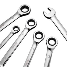 30-Piece Ratcheting Wrench Set SAE & Metric Cr-V Steel with Organizer Rack