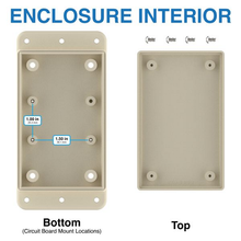 3.6 X 2.25 Wall Mounts Accessories 1.1Height Smooth Recess Finishes And Fastening Almond Battery Compartments Enclosure WM012I,AL