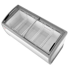 Commercial Ice Cream Display Case 16.3 Cu. Ft., -19 to 3°F 5 Baskets 2 Glass Doors LED Light