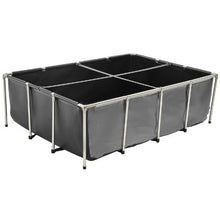 470-Gal PVC Koi Fish Pond with Viewing Panel Stainless Steel Frame & Drain Valve