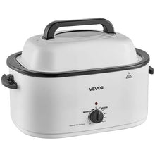 26QT Electric Roaster Oven 1450W Viewing Lid Defrost & Warm Functions Removable Pan & Rack (White)