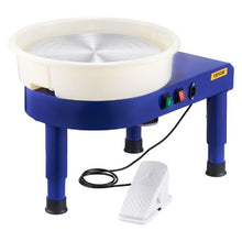 Pottery Wheel 14" Ceramic Forming Machine 60–300 RPM Foot Pedal (Blue)