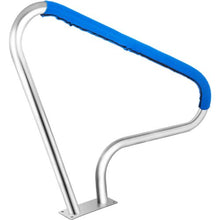 48 x 36 In Stainless Steel Pool Rail 250 lb Capacity Blue Grip Cover (Silver)
