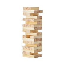 54-Block Tumbling Timber Toy, Wooden Stacking Game with Storage Crate Indoor/Outdoor Family Fun