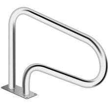 32 x 22.5 In Pool Handrail 304 Stainless Steel Stair Rail 375 lb Capacity Quick Mount Base Plate