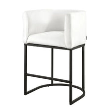 25 Inch Counter Height Stools with Backrest for Kitchen Dining Room (White)
