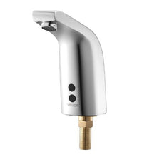 9/16" Touchless Motion Sensor Bathroom Faucet Cold-Water Single-Hole Tap Battery-Operated Chrome Plated Silver