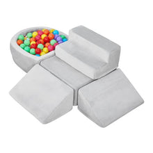 Climbing Toys 5-Piece Foam Set for Toddlers 6 Months to 3 Years Indoor Climb and Crawl Playset with Ball Pit (Balls Not Included)