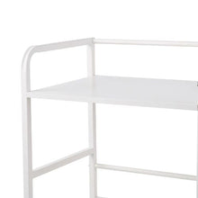2-Tier Kids Bookshelf & Toy Storage Organizer with Fabric Toy Chest (White)