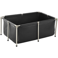 126.8-Gal Foldable PVC Koi Fish Pond with Stable Frame & Drain Valve