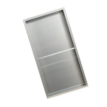 13 x 25 Inch Stainless Steel Shower Niche Recessed Double Shelf Organizer (Silver)