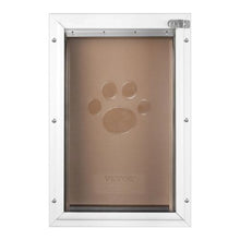 8.27" x 11.93" Aluminum Frame with Lock and Flap System Weatherproof Doggy Door Easy to  for Cat Doggie Kitties
