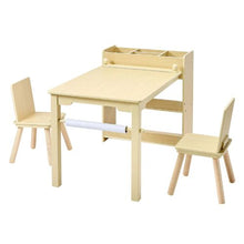 Kids Art Table and Chair Set with Storage Cabinet