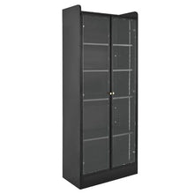 67-Inch Display Cabinet with Doors Lighted Curio Cabinet with Shelves