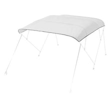 4 Bow Bimini Top Replacement Canopy – 600D Waterproof Polyester Boat Sun Shade 96 L x 91 -96 W Light Grey (Frame Not Included)