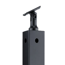 42" Stainless Steel Corner Cable Rail Post with Brackets (Black)