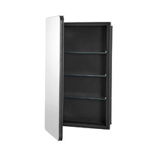 16.5x27.5 Inch Medicine Cabinet with Mirror Aluminum Frame 3-Layer Adjustable Shelves Recessed & Wall-Mounted for Bathroom