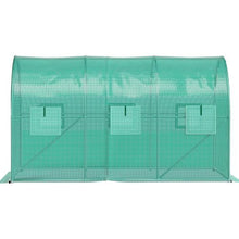 10×7×7' Ft Green Portable Plant Hot House with Galvanized Steel Hoops Walk-in Tunnel Greenhouse VV-TG-1077GREEN