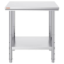 24 X 30 X 32 In Stainless Steel Work Table with 4 Wheels  for Commercial Kitchen Restaurant GZT76-6080