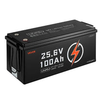 24V 100Ah LiFePO4 Battery Bluetooth 50A BMS 2560Wh Deep Cycle Low Temp Protection for RV Camper Trolling Motors Marine