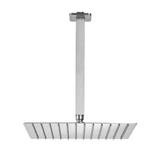 12" Square Ceiling Mount Rainfall Shower System – (Brushed Nickel)