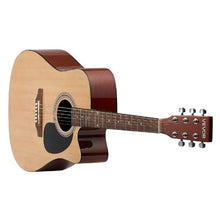 41 Inch Cutaway Acoustic Guitar Bundle with Gig Bag Tuner Capo & Accessories (Natural)