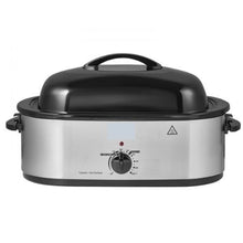 20QT Electric Roaster Oven 1450W Metal Self-Basting Lid Defrost & Warm Functions Removable Pan & Rack