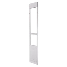 91 to 96 In Dog Door for Sliding Glass Door Adjustable Height  with Metal Rotating Hinges for Renters