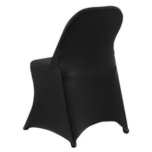 150PCS Stretch Spandex Chair Covers Flat-Front Polyester Slipcovers for Wedding Banquet & Dining Chairs (Black)