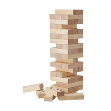 Tumbling Timber Toy, 54-Piece Wooden Stacking Game with Carry Bag & Scoreboard, Indoor/Outdoor Fun