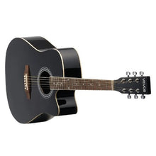 41 Inch Cutaway Acoustic Guitar Bundle with Gig Bag Tuner Capo & Accessories (Black)
