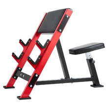 Preacher Curl Bench – 660lbs Max Load Strength Training Equipment Adjustable Weight Bench with Bar Holders for Bicep Isolation Home Gym Fitness