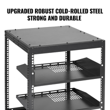 12U Adjustable Depth Open Frame Server Rack with Casters