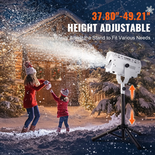 1200W Snow Making Machine with Height-Adjustable Stand White