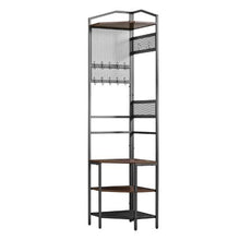 71.3" Coat Rack with Hooks & Shoe Rack Steel Frame Entryway Organizer for Entrance Closet Office
