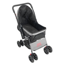 44 lbs Pet Stroller Foldable 4 Wheels Dog Stroller with Brake up to Travel Camp GS303