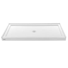 60 x 32 Inch Rectangle Shower Base Acrylic & PVC Center Drain (White)