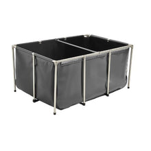 270-Gal PVC Koi Fish Pond with Viewing Panel Stainless Steel Frame & Drain Valve