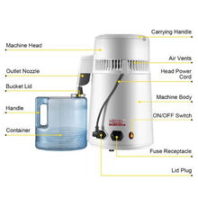 4L Water Distiller 750W BPA-Free Home Purifier (White)