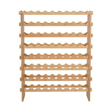 72 Bottle Stackable Modular Wine Rack with 8-Tier Rack  for Kitchen Cellar and Bar (Natural)