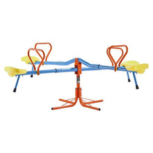 4-Seat Kids Seesaw, 360° Swivel Sit & Spin Teeter Totter, 110 lbs/Seat, 4-Prong Support Legs, Outdoor Toy for Ages 3+