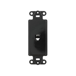 6P4C Telephone Decora Insert Screw Terminal Black 40649-E