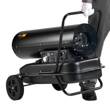 125,000 BTU Forced Air Torpedo Heater with Wheels & Temp Control for Jobsite/Garage/Warehouse/Workshop