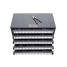 Drill Bit Dispenser Cabinet 5-Drawer Organizer for 33/64"–63/64" Steel Drill Bits Stackable with Labels