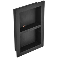 16 x 24 Inch Shower Niche Tile-Ready Double Shelf (Black)