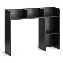 2-Tier Desktop Bookshelf with Anti-Slip Feet Pads (Black)